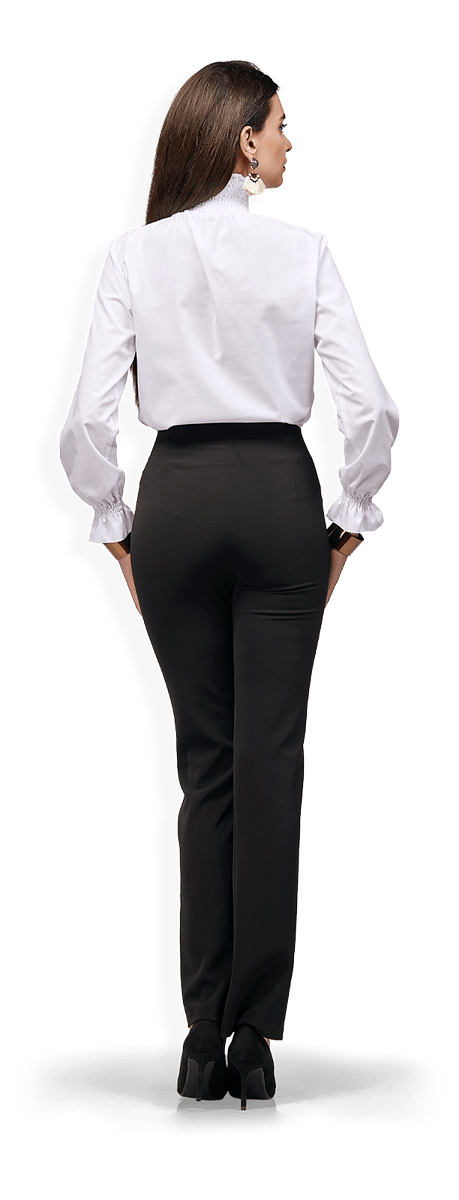 Черен панталон с висока талия