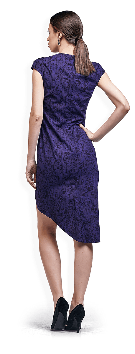 Елегантна рокля в лила